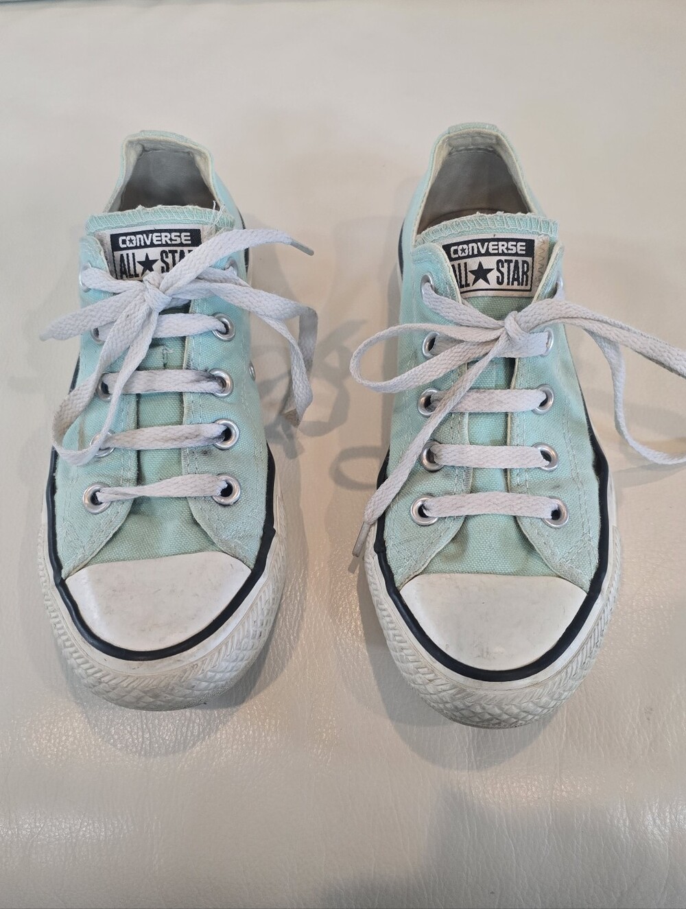 Converse Womens Low Top Camp Sneakers in Tiffany Blue Size 6